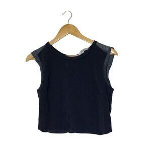 Alexis Womens Sleeveless Black Crop Top Size Small